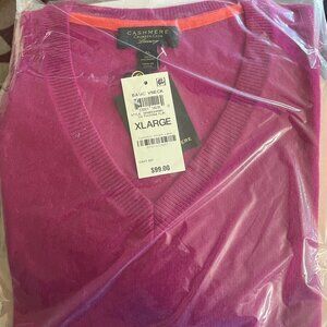 BRAND NEW Cashmere Charter Club V-neck sweater